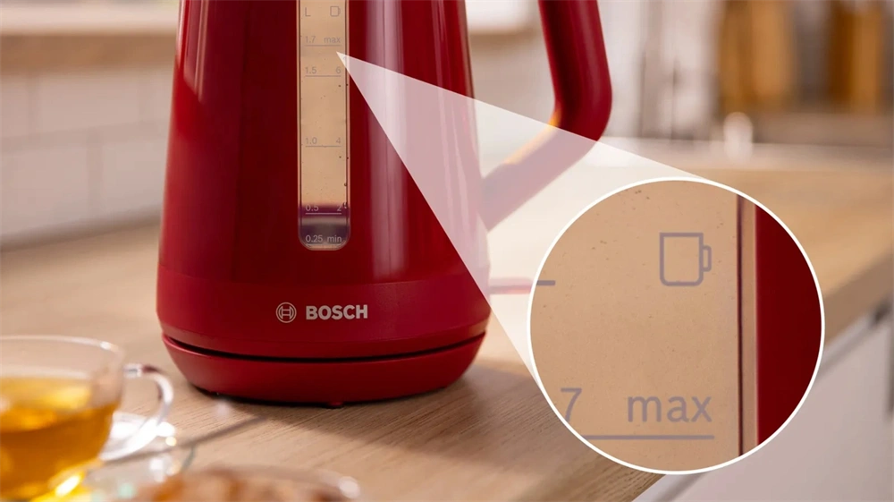 Bosch TWK1M124 1,7 L-es piros vízforraló