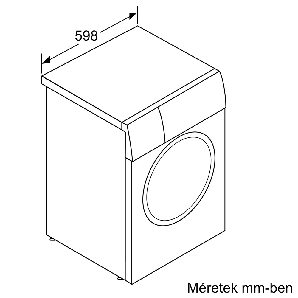 Bosch WAN28170BY fehér, elöltöltős, max.1400ford., 8 kg, mosógép