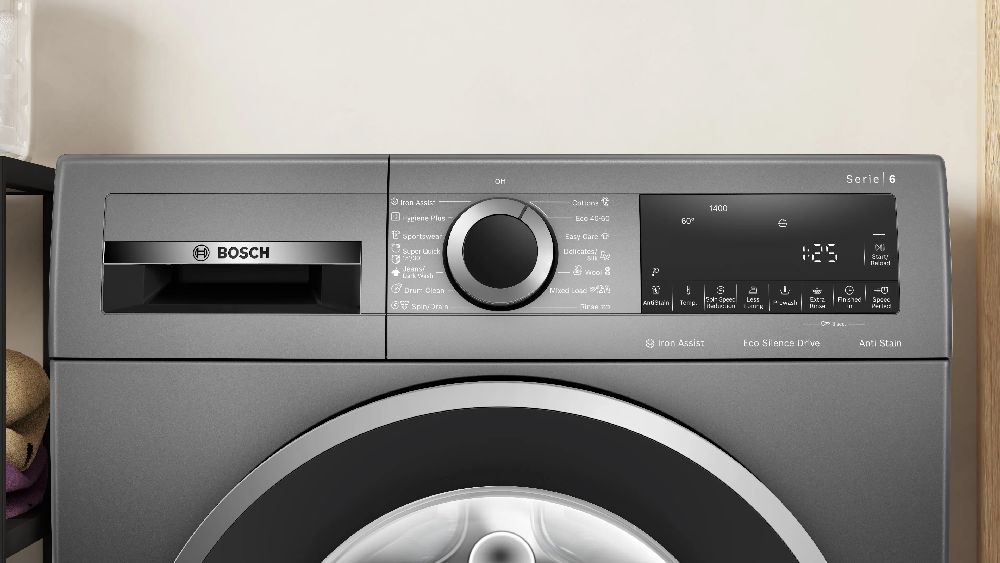 Bosch WGG244ZREU inox, elöltöltős, max.1400ford., 9 kg, mosógép