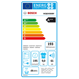 Bosch WQB245B0BY hőszivattyús kondenzációs szárítógép 9kg