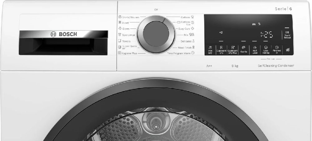 Bosch WQG14500BY fehér, 9 kg, hőszivattyús, szárítógép