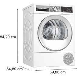 Bosch WQG24591BY fehér, 9kg, hőszivattyús, szárítógép