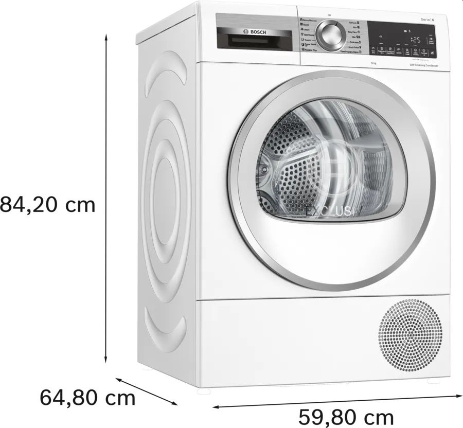 Bosch WQG24591BY fehér, 9kg, hőszivattyús, szárítógép