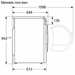 Bosch WQG24591BY fehér, 9kg, hőszivattyús, szárítógép