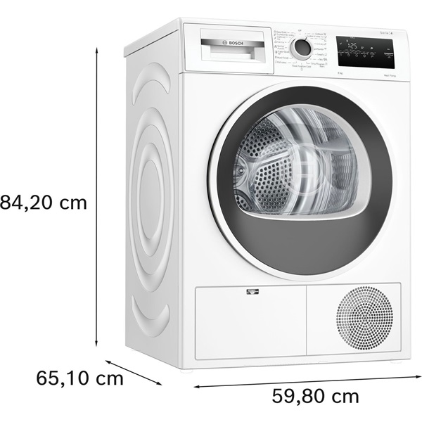 Bosch WTH83256BY fehér, 8kg, kondenzációs, szárítógép