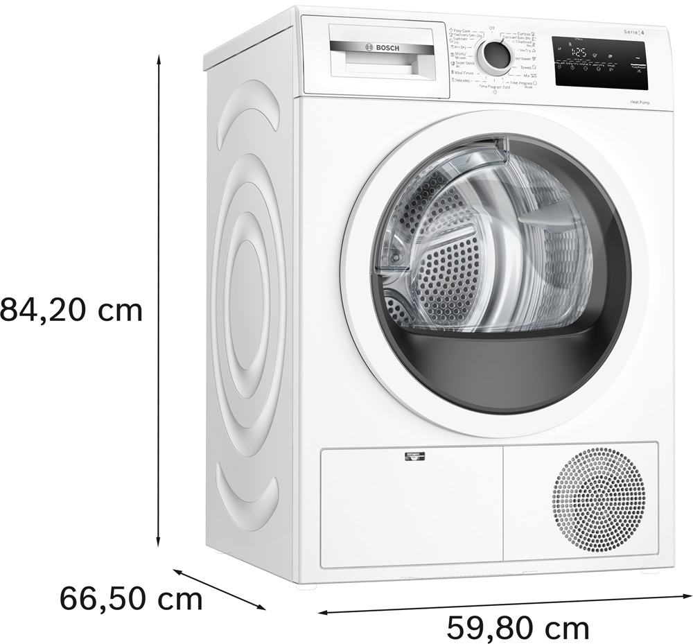 Bosch WTH85205BY fehér, 7 kg, hőszivattyús, szárítógép