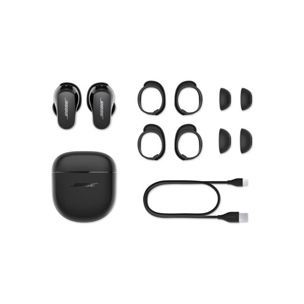 Bose QuietComfort® Earbuds II True Wireless Bluetooth aktív zajszűrős fekete fülhallgató (Újracsomagolt)