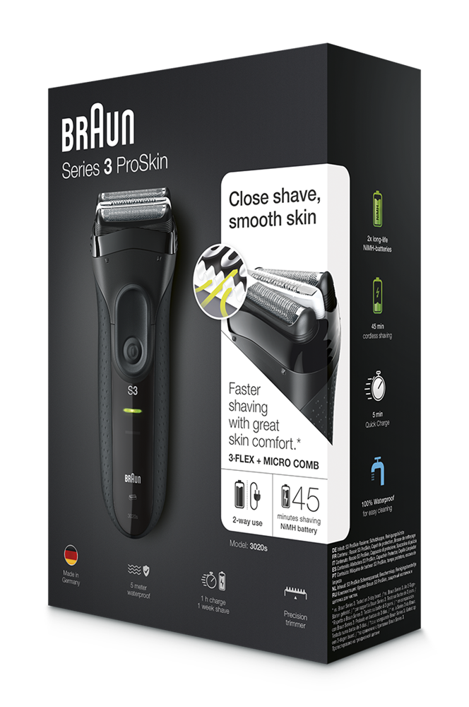 Braun 3-3020 fekete akkumulátoros férfi borotva