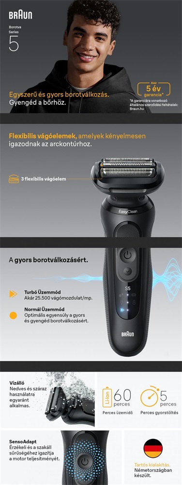 Braun  52-N1200S elektromos borotva