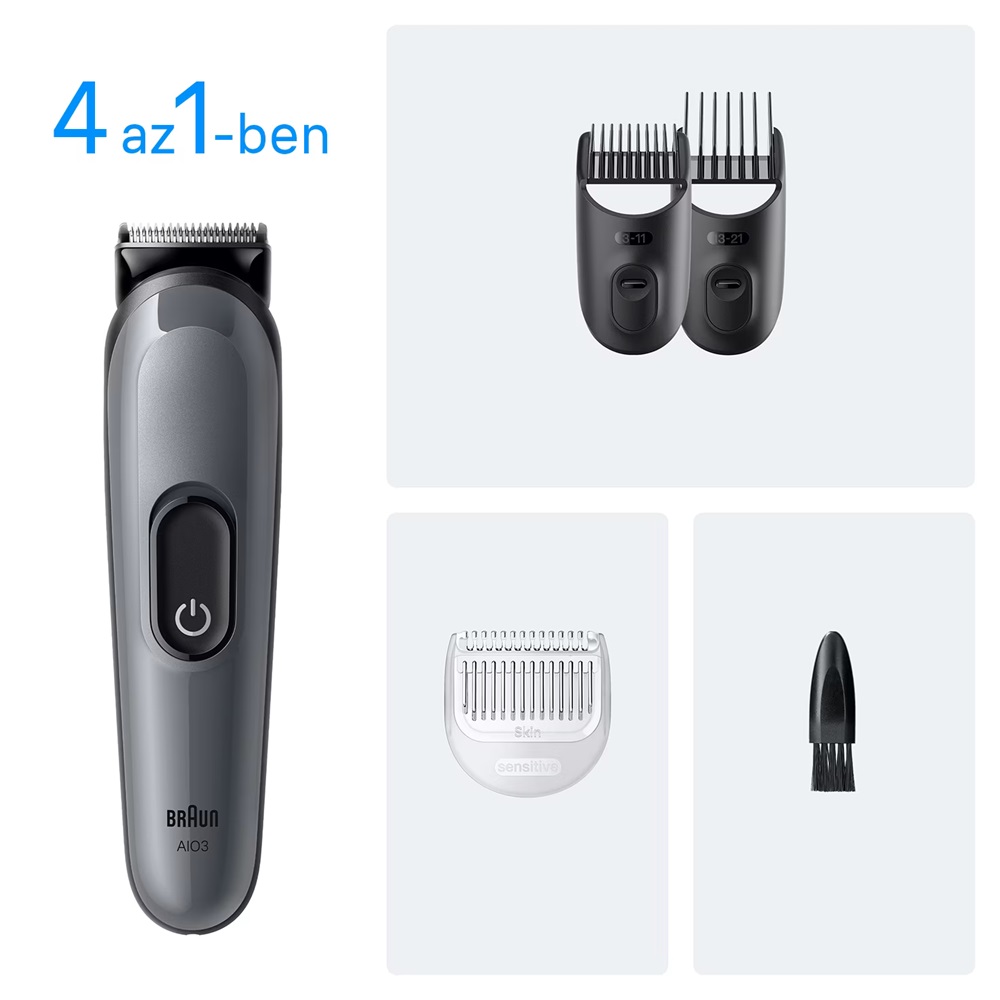Braun AIO 3500 multifunkciós testszőrzet ápoló