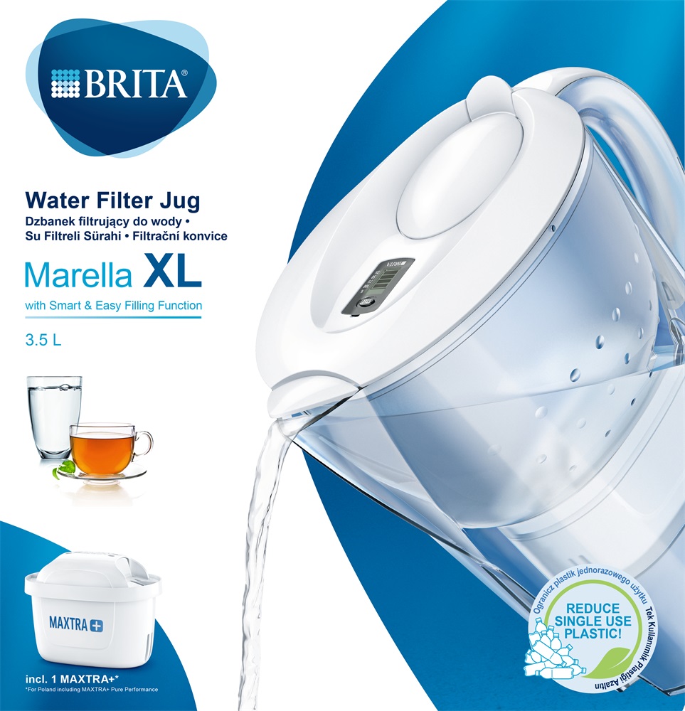 Brita BRH1039275 Marella XL Maxtra+ 3,5l fehér vízszűrő kancsó