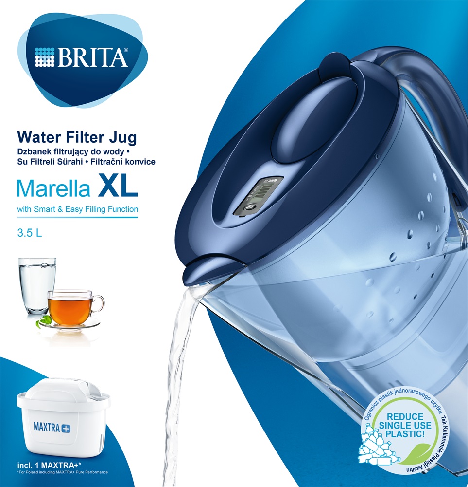 Brita BRH1039276 Marella XL Maxtra+ 3,5l kék vízszűrő kancsó