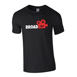 Broadtest férfi fekete M méretű póló