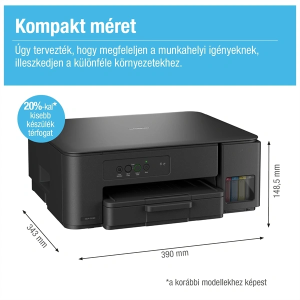 Brother DCP-T230W 16 lap/perc/USB/manuál duplex színes multifunkciós tintasugaras nyomtató