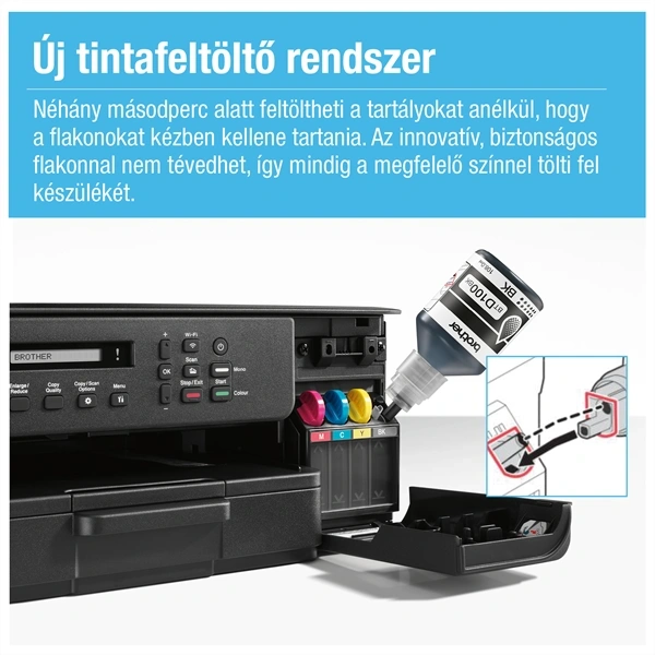 Brother DCP-T530W A4/16 lap/perc/WiFi/USB/duplex színes multifunkciós tintasugaras nyomtató