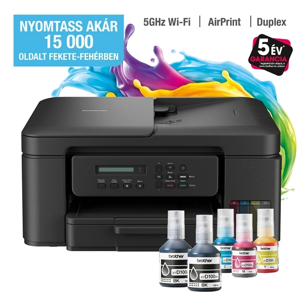 Brother DCP-T730W 16 lap/perc/WiFi/USB/ADF/duplex színes multifunkciós tintasugaras nyomtató