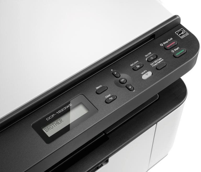 Brother DCP-1623WE + PTH110 MFP NY/M/S mono multifunkciós  lézernyomtató + címkenyomtató