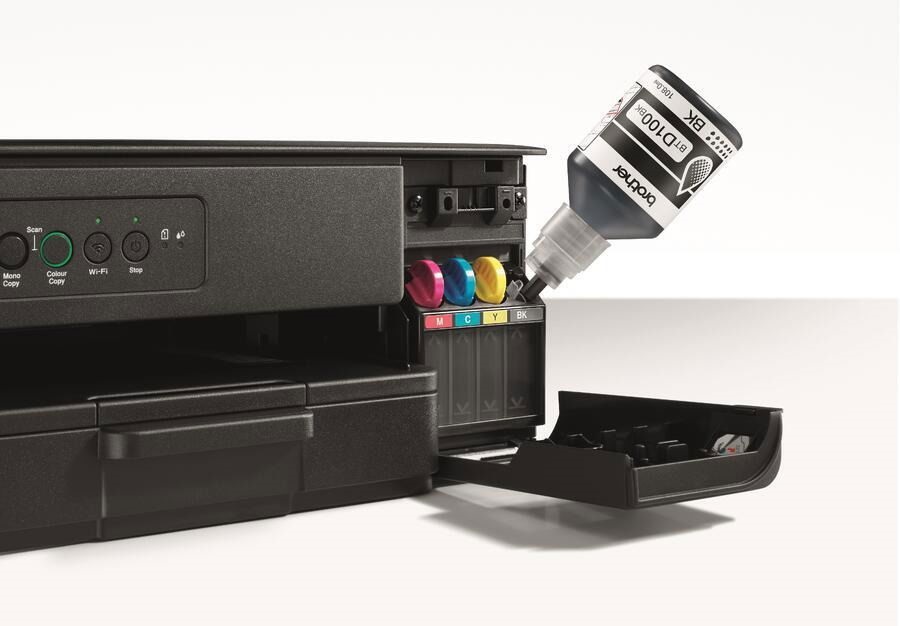 Brother DCP-T430W + PTH107 MFP NY/M/S színes multifunkciós tintasugaras nyomtató + címkéző