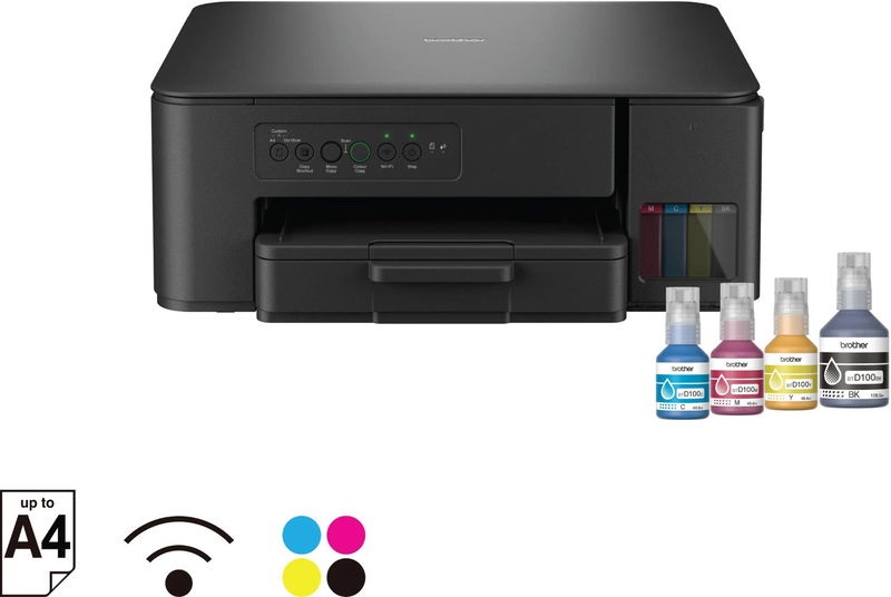 Brother DCP-T430W + PTH107 MFP NY/M/S színes multifunkciós tintasugaras nyomtató + címkéző