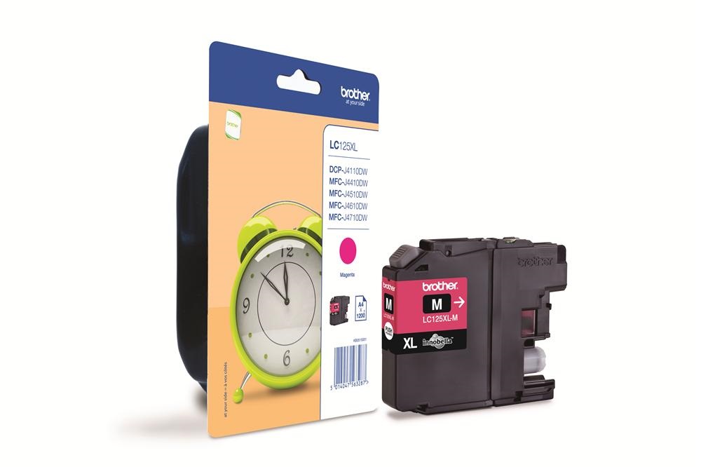 Brother LC125XLM Tintapatron XL, magenta