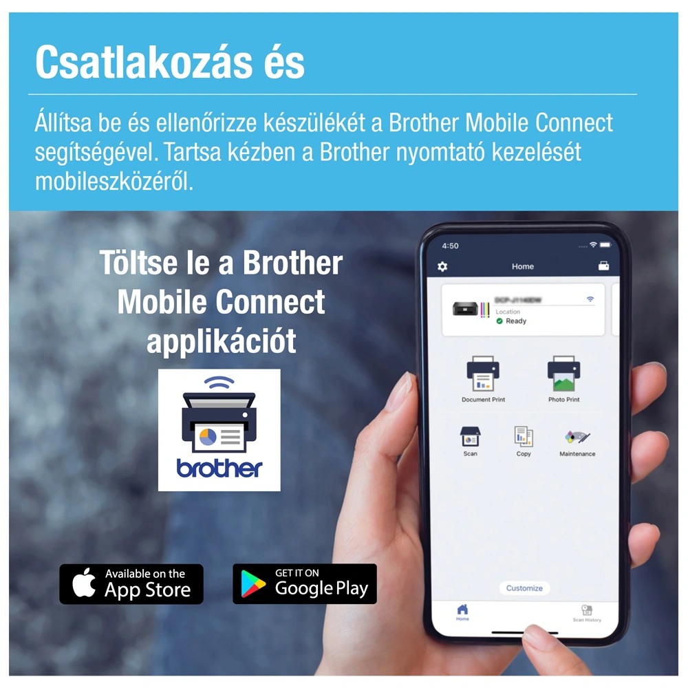 Brother MFC-T930DW (A4,13 lap/perc,WiFi/USB/LAN,6000x1200dpi,ADF,duplex,128MB)színes multifunkciós tintasugaras nyomtató