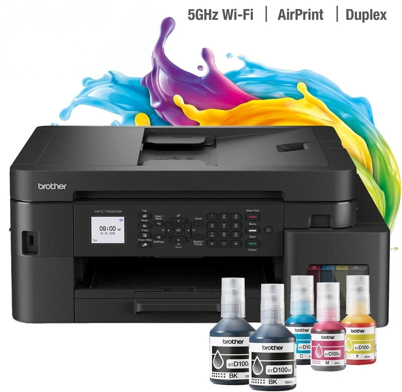 Brother MFC-T930DW (A4,13 lap/perc,WiFi/USB/LAN,6000x1200dpi,ADF,duplex,128MB)színes multifunkciós tintasugaras nyomtató