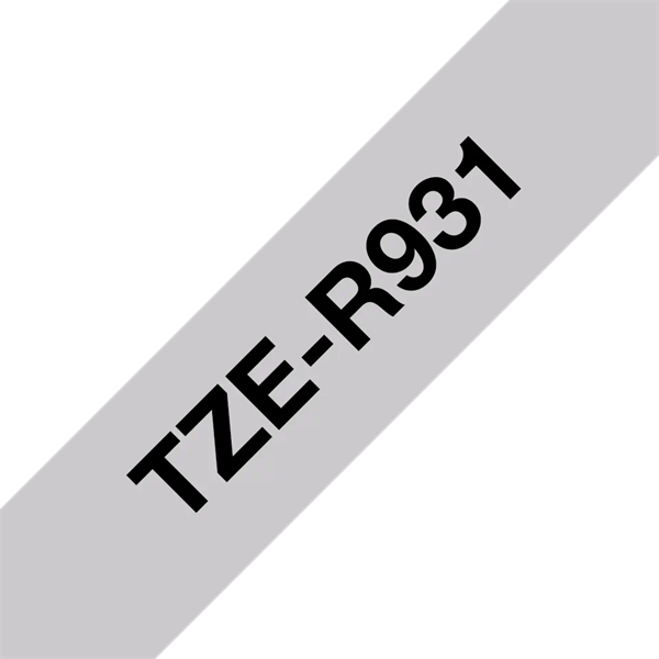Brother Textil szalag TZe-R931, Fekete alapon ezüst, 12mm 0.47", 4 méter