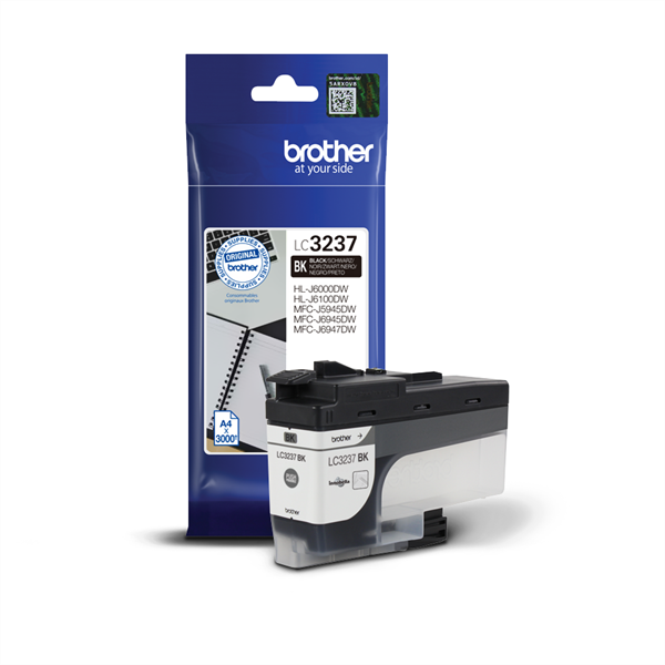 Brother Tintapatron LC3237BK, 3000 oldal, Black