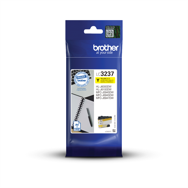 Brother Tintapatron LC3237Y, 1500 oldal, Yellow