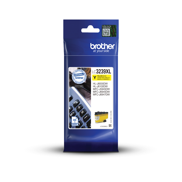 Brother Tintapatron LC3239XLY, Szuper nagy töltetű - 5000 oldal, Yellow