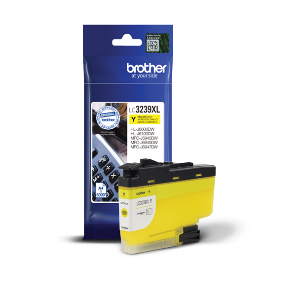 Brother Tintapatron LC3239XLY, Szuper nagy töltetű - 5000 oldal, Yellow