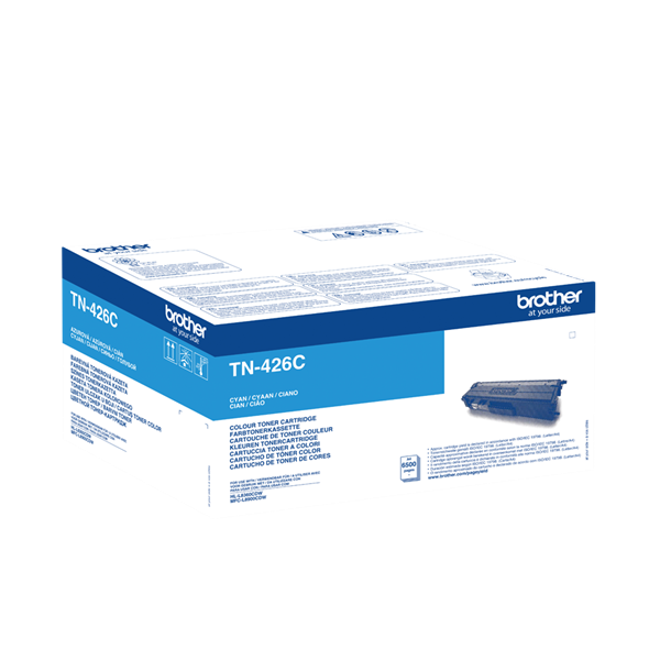Brother Toner TN-426C, Szuper Nagy töltetű - 6500 oldal, ciánkék