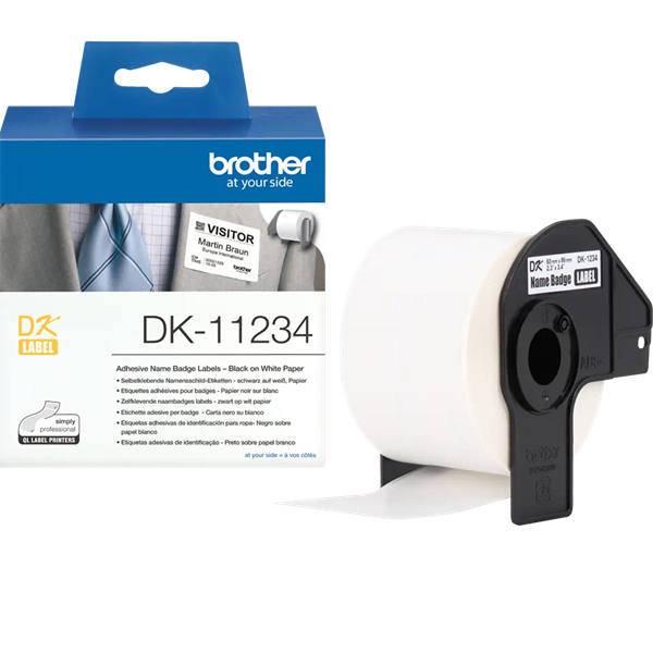 Brother címke DK-11234, Fehér alapon fekete, 60mm x 86mm, 260 címke