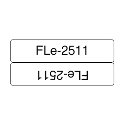 Brother szalag FLE2511, Elővágott, Fehér alapon fekete, 21mm széles, 72db