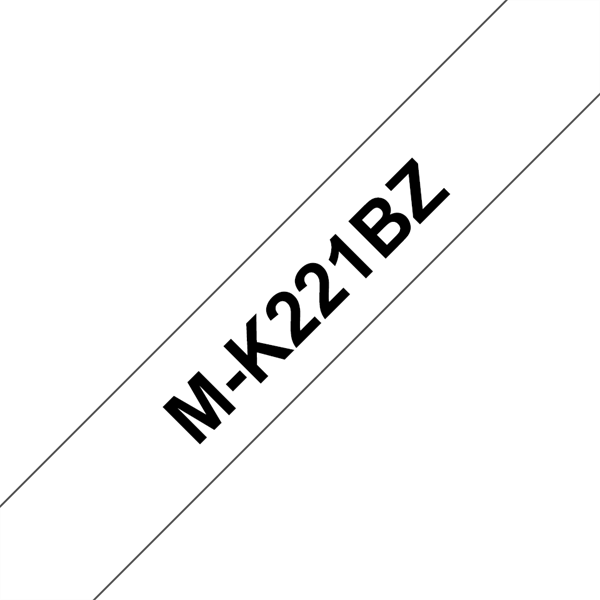 Brother szalag MK221BZ, Fehér alapon fekete, 9mm széles, 8m