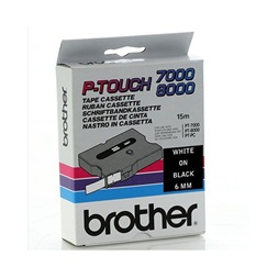 Brother szalag TX-315, Fekete alapon Fehér, Laminált, 6mm 0.23", 8 méter