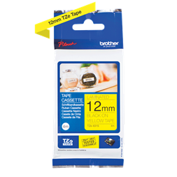 Brother szalag TZE631S, Fekete alapon sárga színű, 12 mm széles, 4m