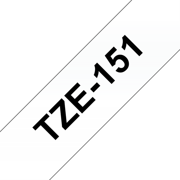 Brother szalag TZe-151, Átlátszó alapon Fekete, Laminált, 24mm 0.94", 8 méter