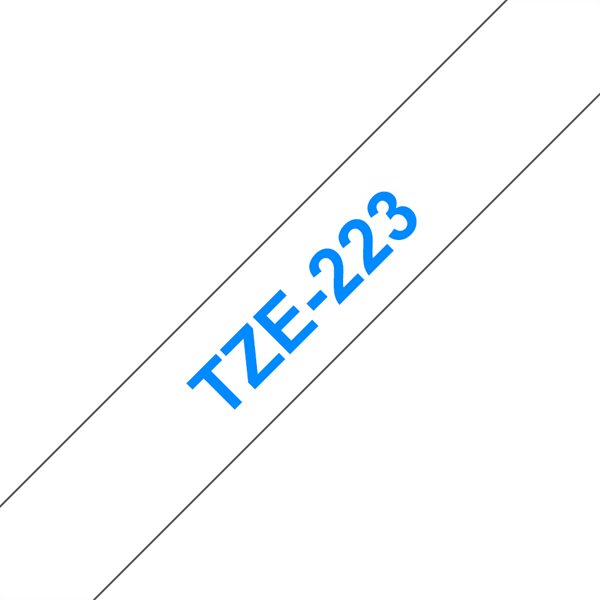 Brother szalag TZe-223, Fehér alapon Kék, Laminált, 9mm 0.35", 8 méter