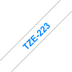 Brother szalag TZe-223, Fehér alapon Kék, Laminált, 9mm 0.35", 8 méter