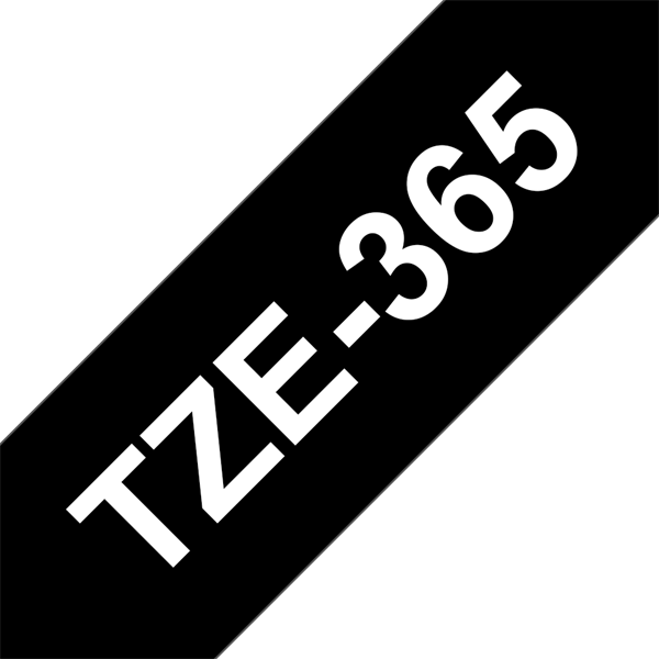 Brother szalag TZe-365, Fekete alapon Fehér, Laminált, 36mm 1.4", 8 méter