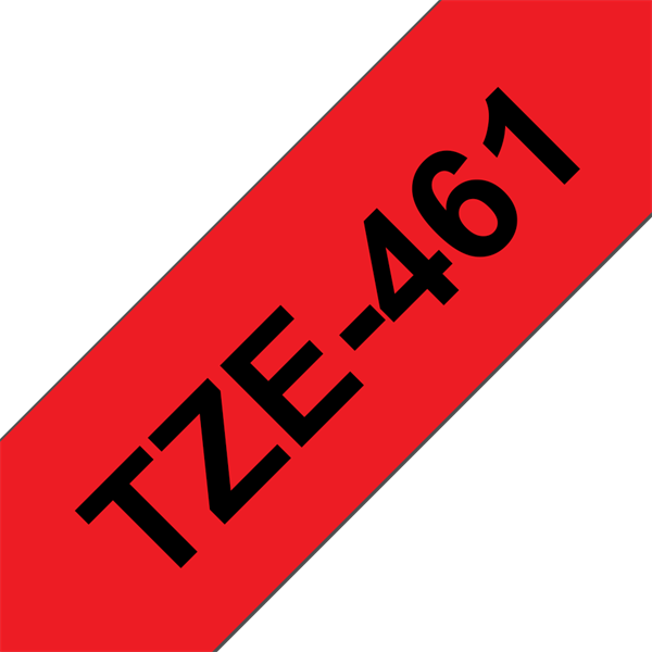 Brother szalag TZe-461, Piros alapon Fekete, Laminált, 36mm 1.4", 8 méter