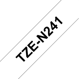Brother szalag TZe-N241, Fehér alapon Fekete, Nem laminált, 18mm 0.7", 8 méter