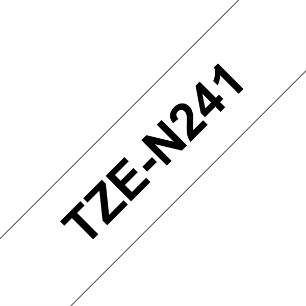 Brother szalag TZe-N241, Fehér alapon Fekete, Nem laminált, 18mm 0.7", 8 méter