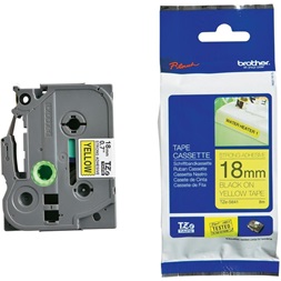 Brother szalag TZe-S641, Sárga alapon Fekete, Erős tapadású, 18mm 0.7", 8 méter