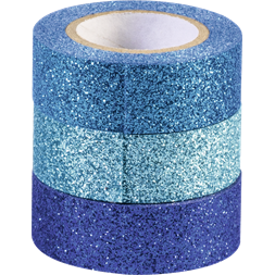 Heyda Blue 3 db glitteres ragasztószalag