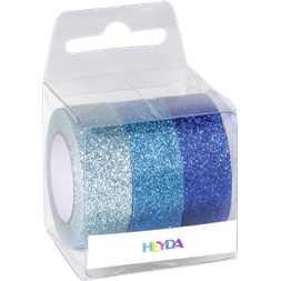 Heyda Blue 3 db glitteres ragasztószalag