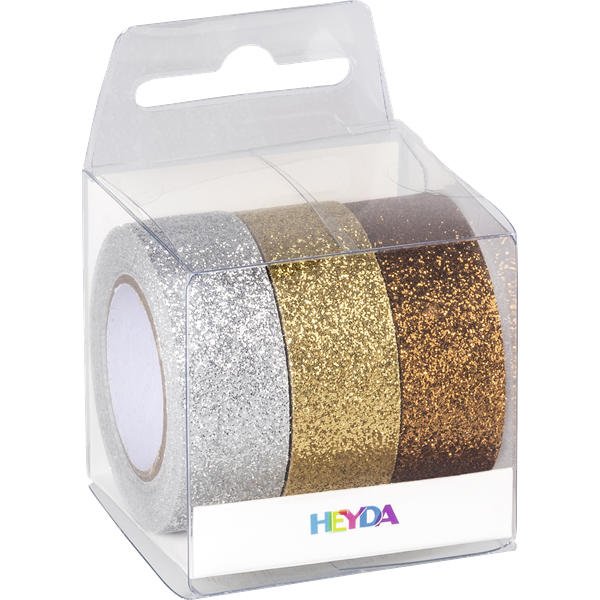 Heyda Gold-Silver 3 db glitteres ragasztószalag