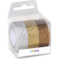 Heyda Gold-Silver 3 db glitteres ragasztószalag