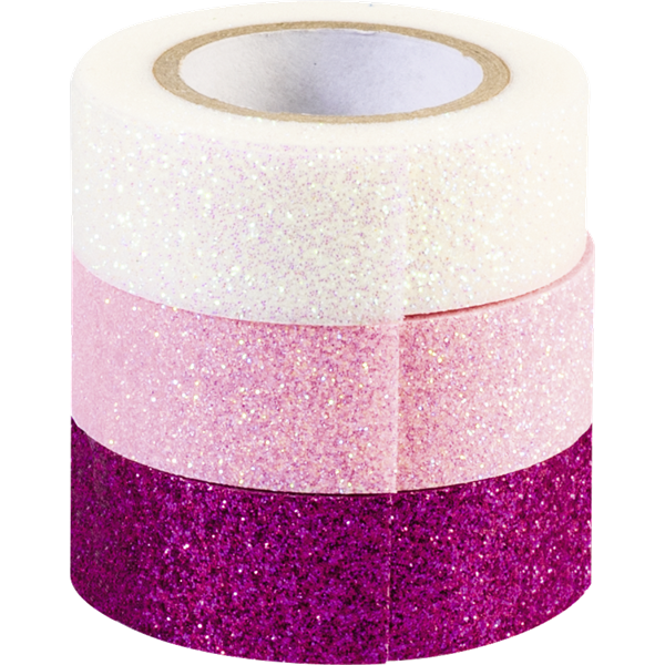 Heyda Pink 3 db glitteres ragasztószalag